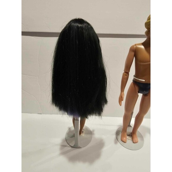 Pocahontas Color Splash Hair John Smith Disney Barbie Dolls 1995 Lot of 2 - Picture 6 of 11
